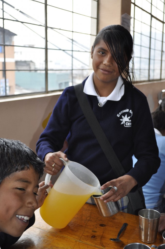 Daniela at the School restaurant