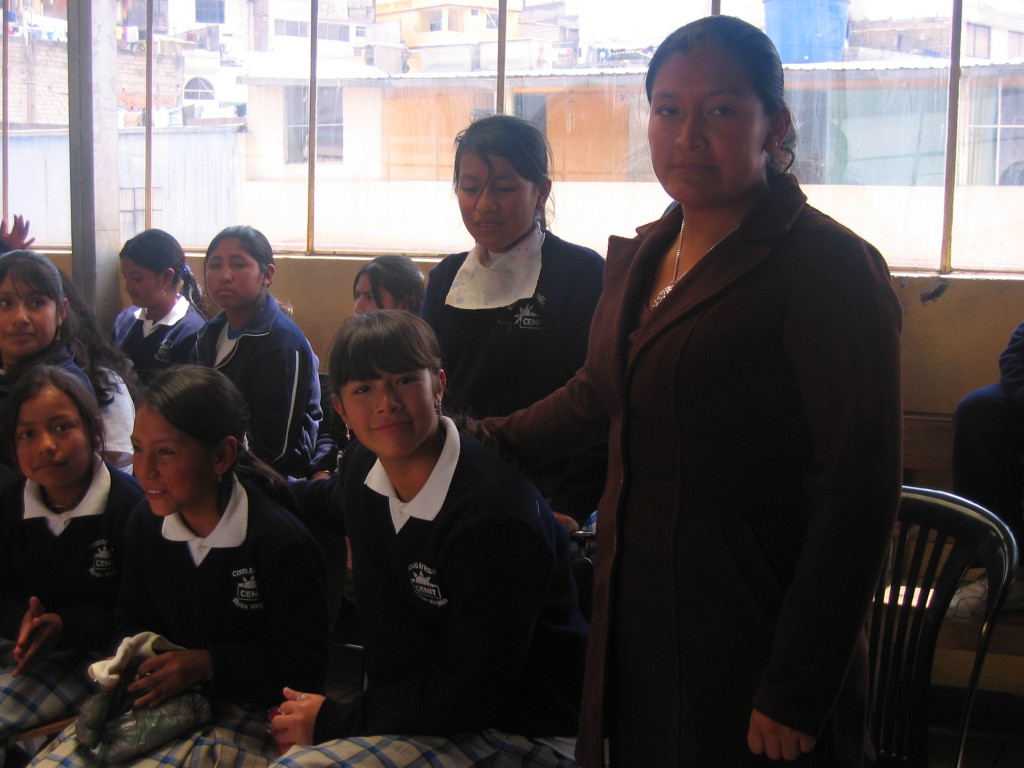 Tania with some of her students Tania with some of her students
